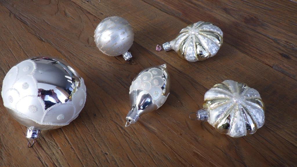 mooie zilverkleurige kerstfiguren, Diversen, Kerst, Ophalen of Verzenden, Gebruikt