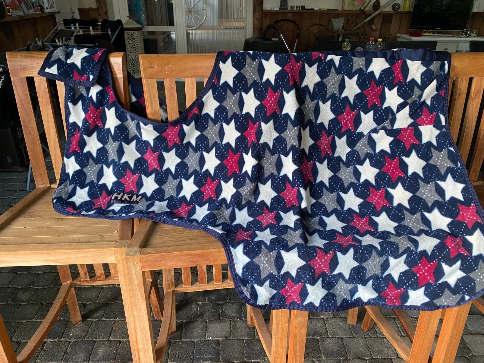 2 fleece uitrijdekens maat M, Ophalen of Verzenden, Zo goed als nieuw