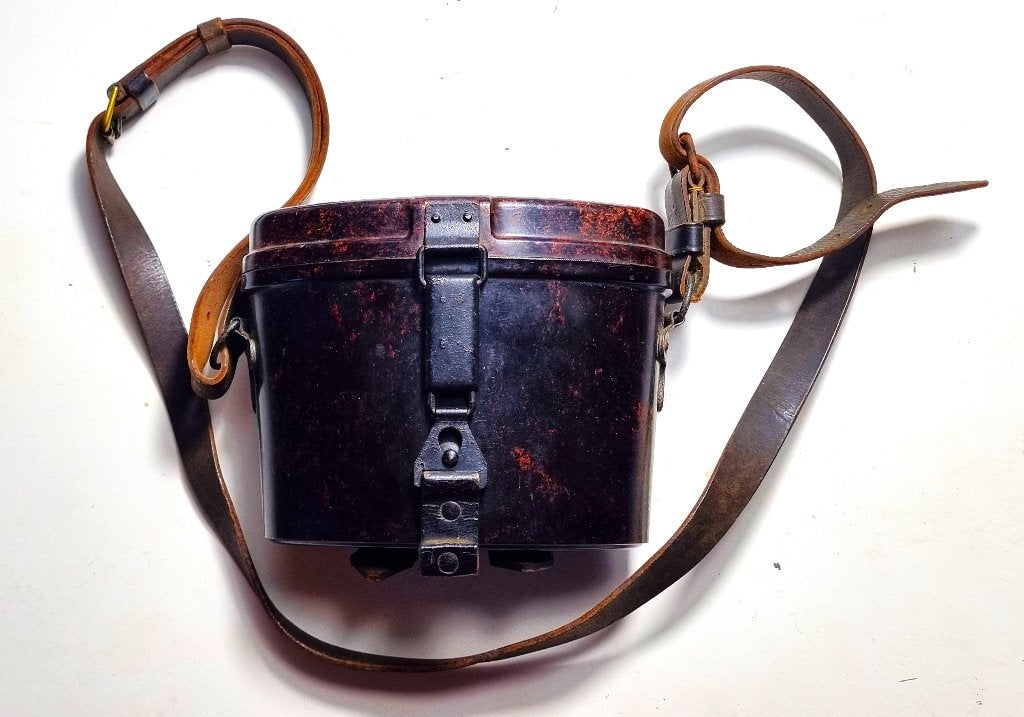 Rood Bakalieten dienstglas doos met riem!, Verzamelen, Ophalen of Verzenden, Nederland, Overige typen