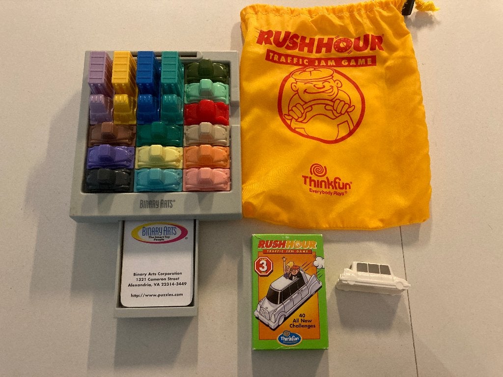 Thinkfun Binary Arts Smart game Rush Hour met uitbreiding!, Ophalen of Verzenden, Zo goed als nieuw, Puzzelen