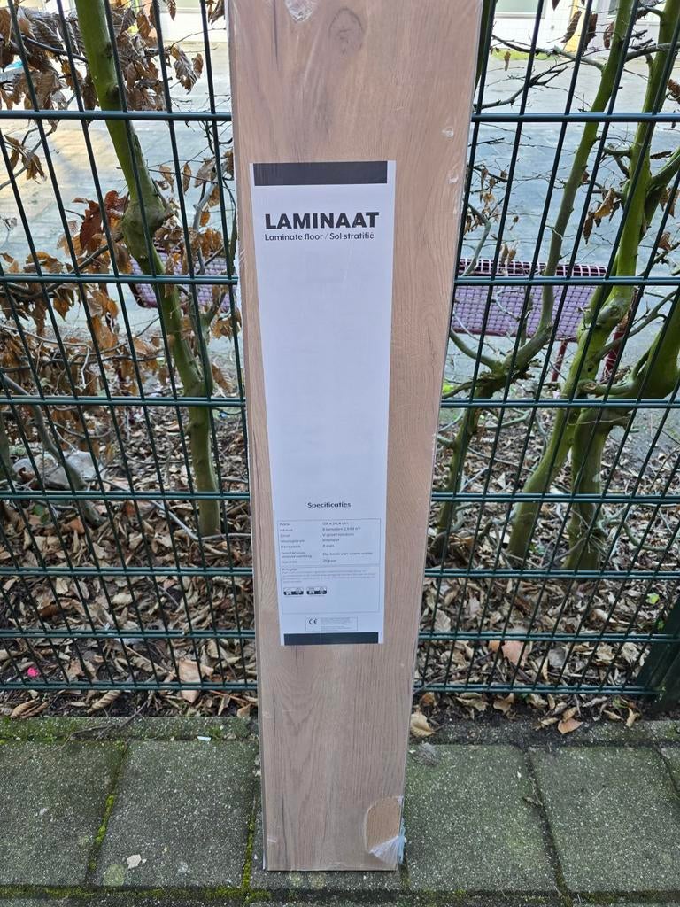 Laminaat Ingelstad eiken licht naturel met V-groef rondom, Ophalen, 50 tot 150 cm, Nieuw, 10 tot 30 cm