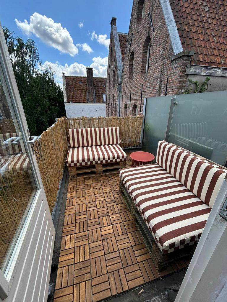 Pallet kussens, Tuin en Terras, Tuinsets en Loungesets, Overige materialen, Zo goed als nieuw, Bank, Ophalen