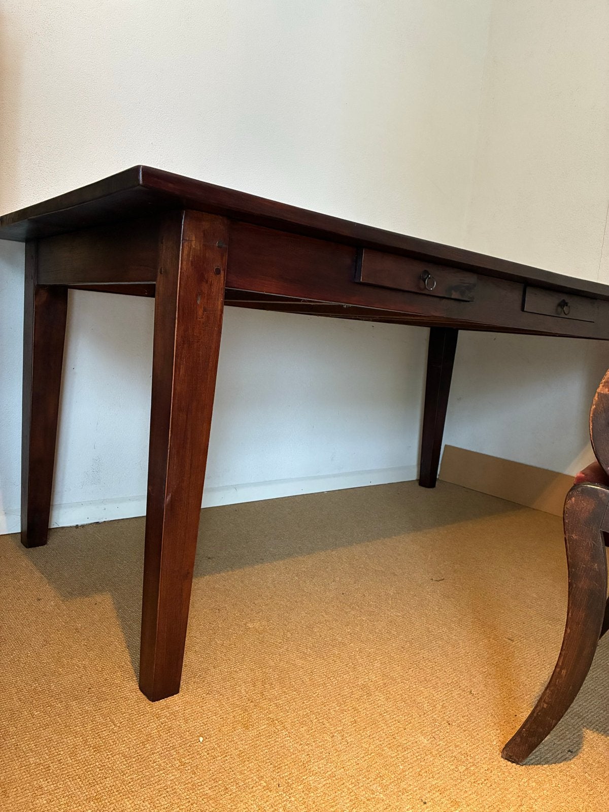 Aziatische houten tafel met twee laden, Antiek en Kunst, Ophalen of Verzenden
