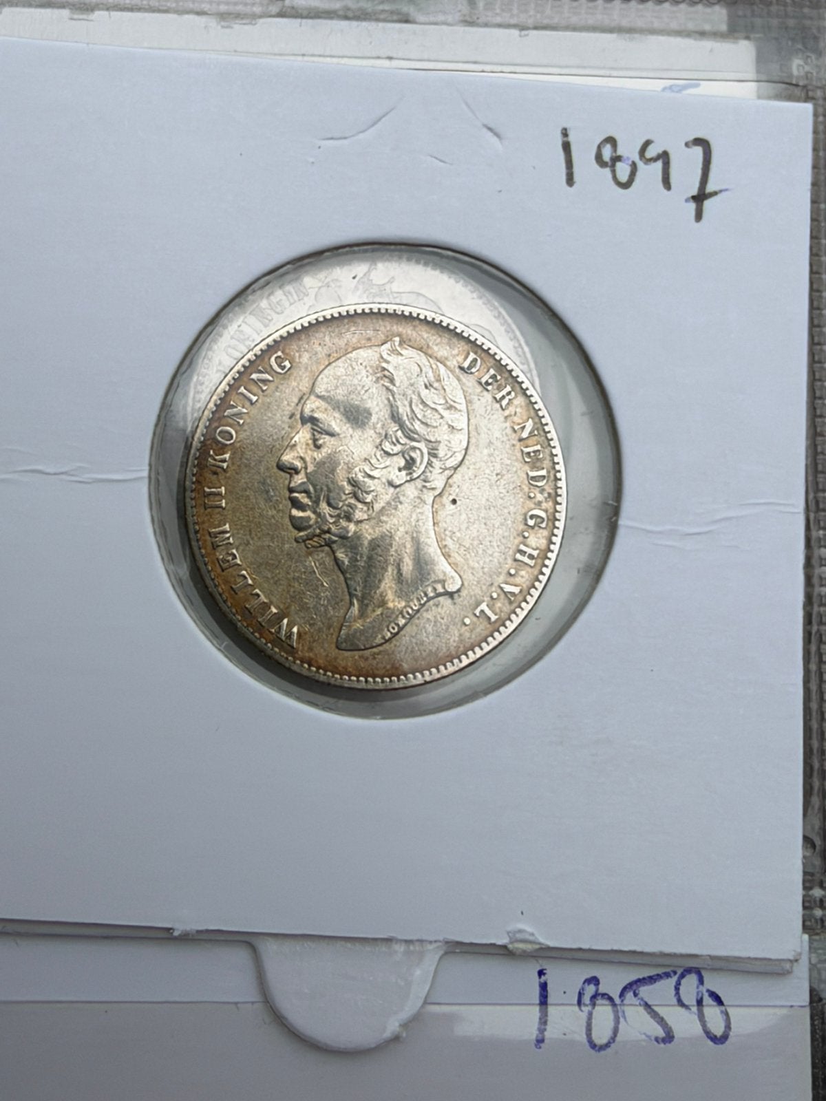Halve guldens Willem II en III, ½ gulden, Zilver, Ophalen of Verzenden, Losse munt