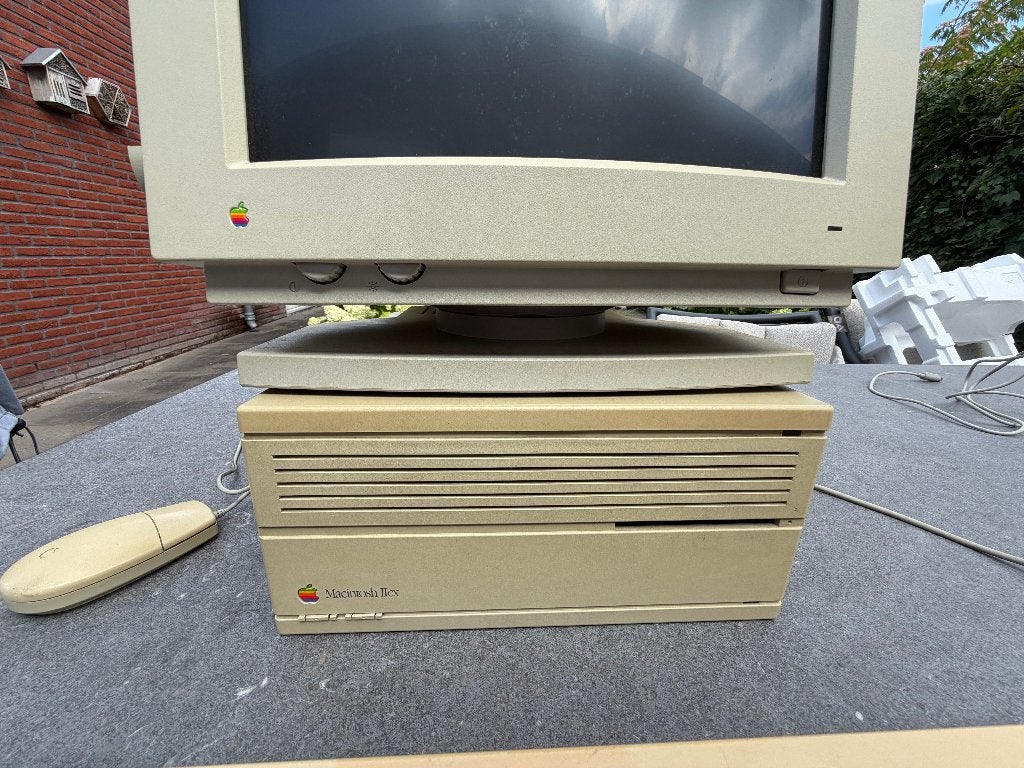 Apple Macintosh IIcx + toetsenbord, muis en kleurenmonitor, Computers en Software, Vintage Computers, Ophalen, Apple Macintosh