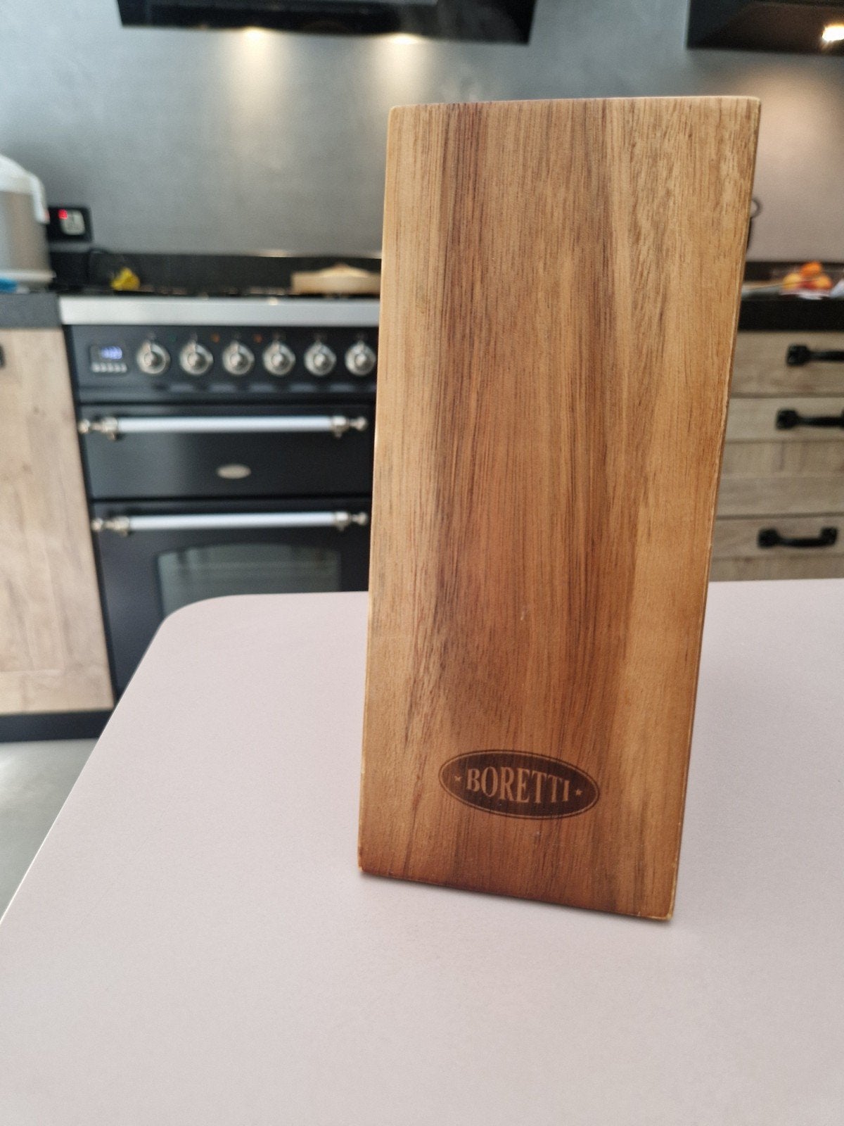 Boretti messenblok van hout, Hout, Ophalen of Verzenden, Overige typen, Gebruikt