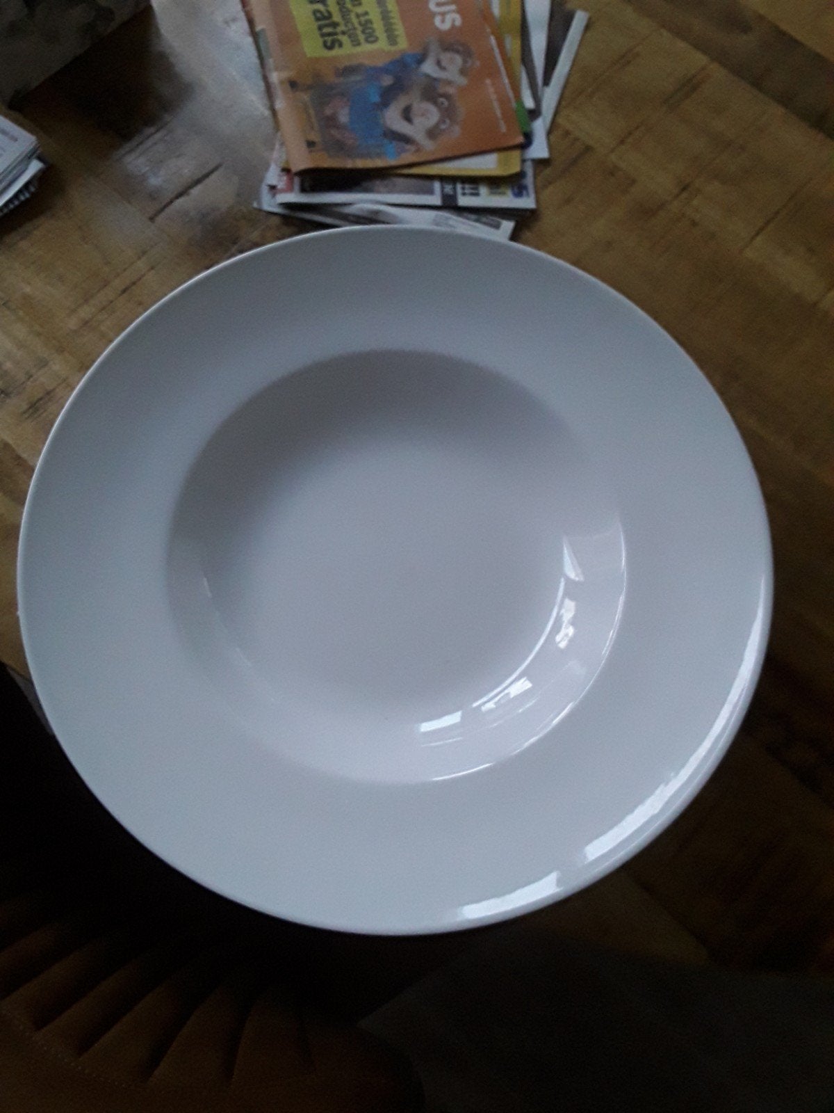 Grote witte schaal - Truyts Import - 45 cm, Ophalen
