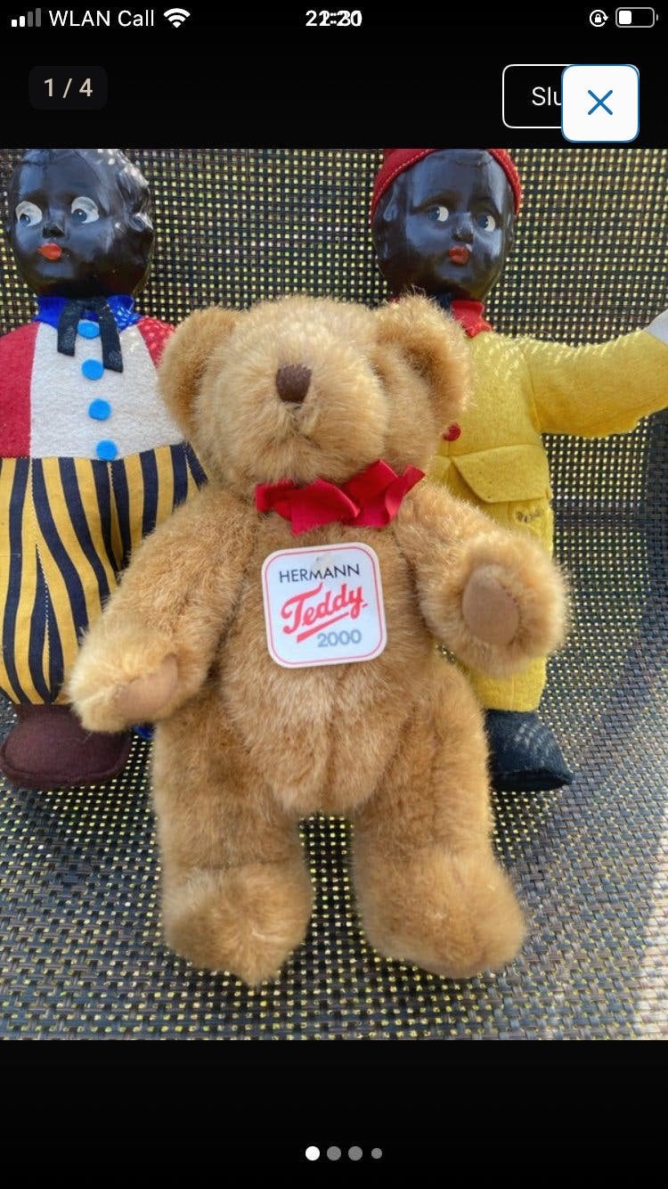 Hermann teddybeer, Ophalen of Verzenden, Zo goed als nieuw, Stoffen beer, Overige merken