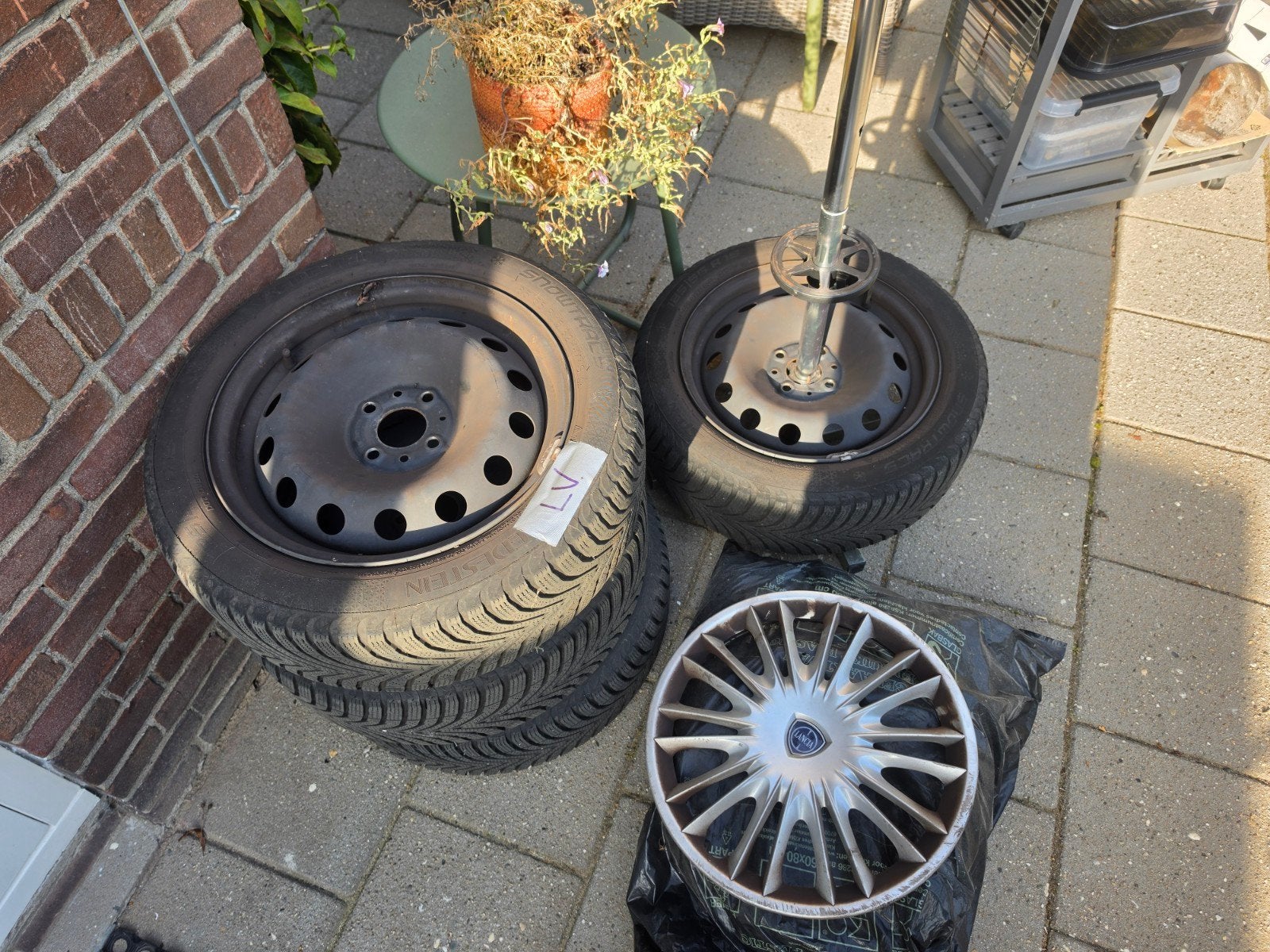 Vredestein Snowtrac 5 winterbanden met velg 185/55 R15, Auto-onderdelen, Ophalen, Gebruikt, 15 inch, Banden en Velgen