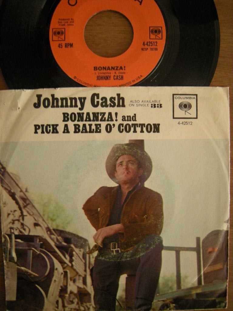 Johnny Cash (Bonanza!), Gebruikt, 7 inch, Ophalen of Verzenden, Country en Western