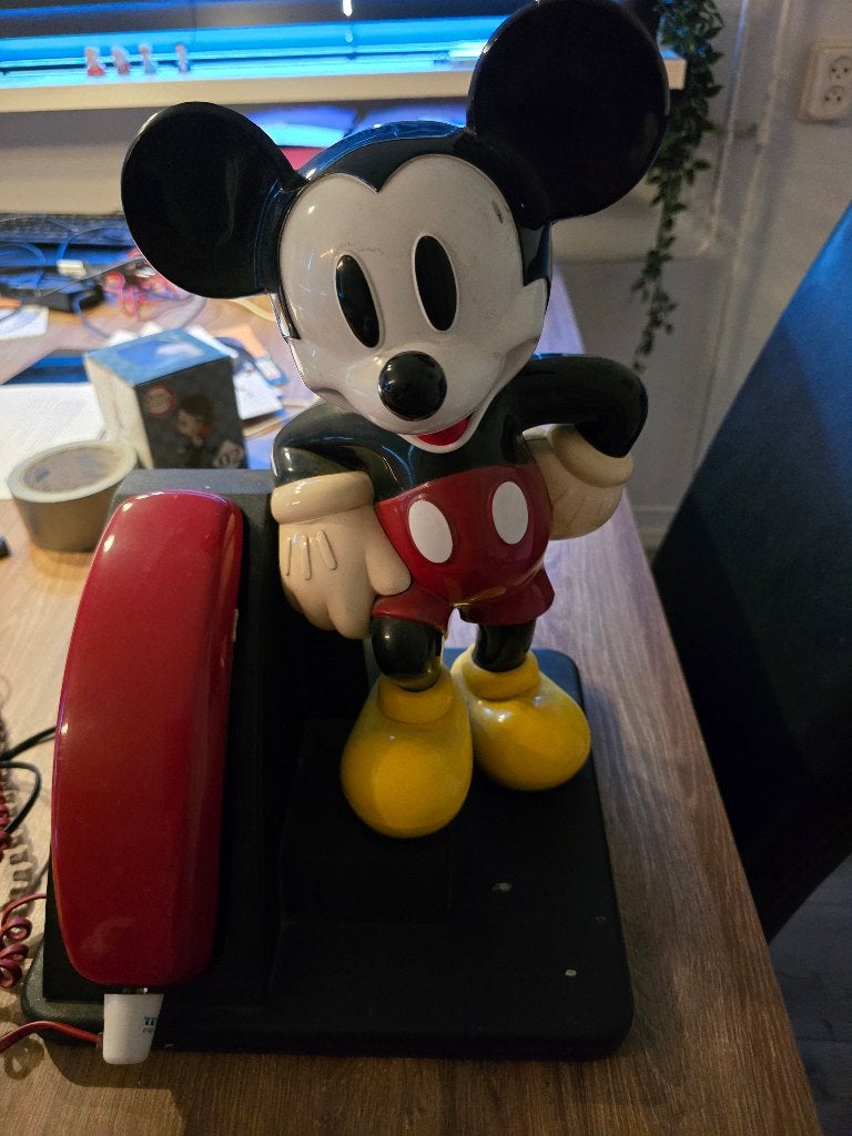 Mickey Mouse Telefoon vintage, Ophalen of Verzenden, Mickey Mouse, Gebruikt, Overige typen