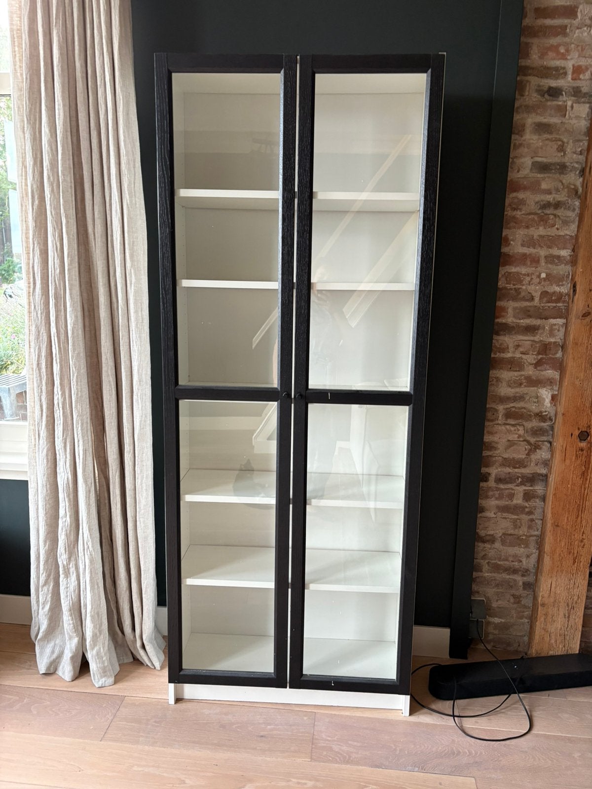 Billy Oxberg boekenkast ikea met glazen deur, Huis en Inrichting, Kasten | Boekenkasten, Ophalen, 200 cm of meer, 50 tot 100 cm
