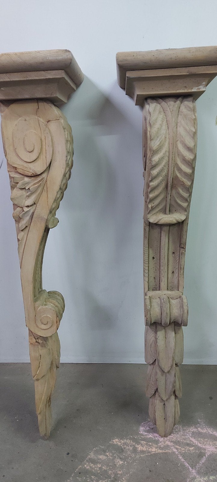 Antieke houten consoles voor gevel of haard, Antiek en Kunst, Ophalen of Verzenden
