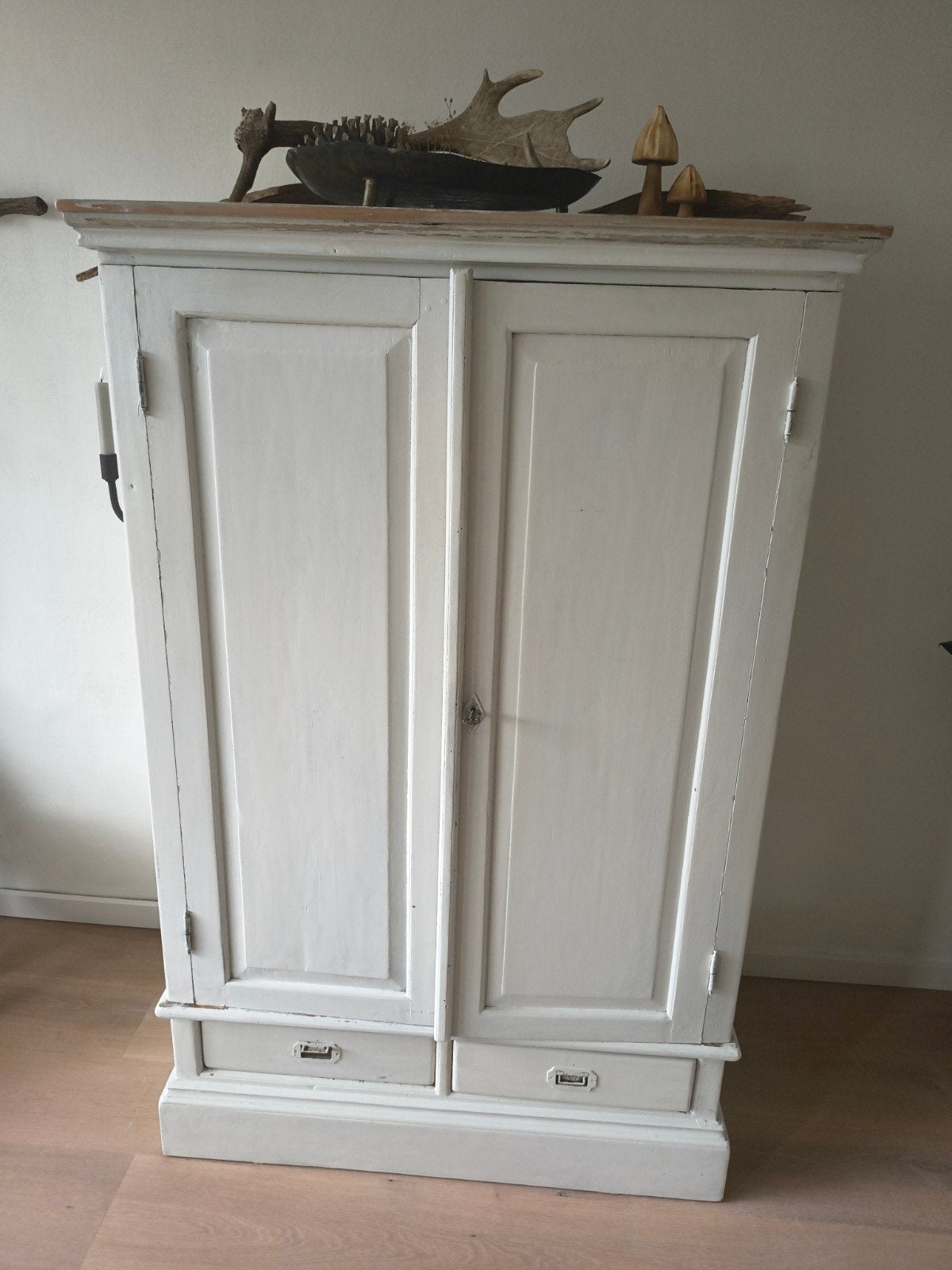Teakhouten kast met 2 lades - 165x107x60 cm, Ophalen, Gebruikt, 100 tot 150 cm, 150 tot 200 cm