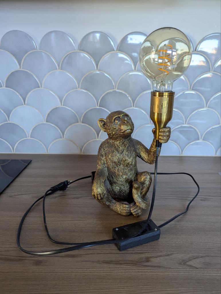 Tafellamp Aap, Ophalen of Verzenden, Zo goed als nieuw, Minder dan 50 cm