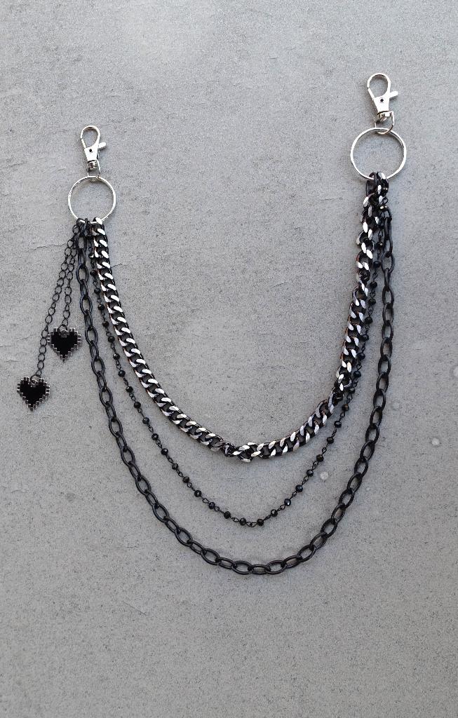 punk broekketting nr. 39 in zwart - ongebruikt, Ophalen of Verzenden, Nieuw, Zwart, Overige materialen