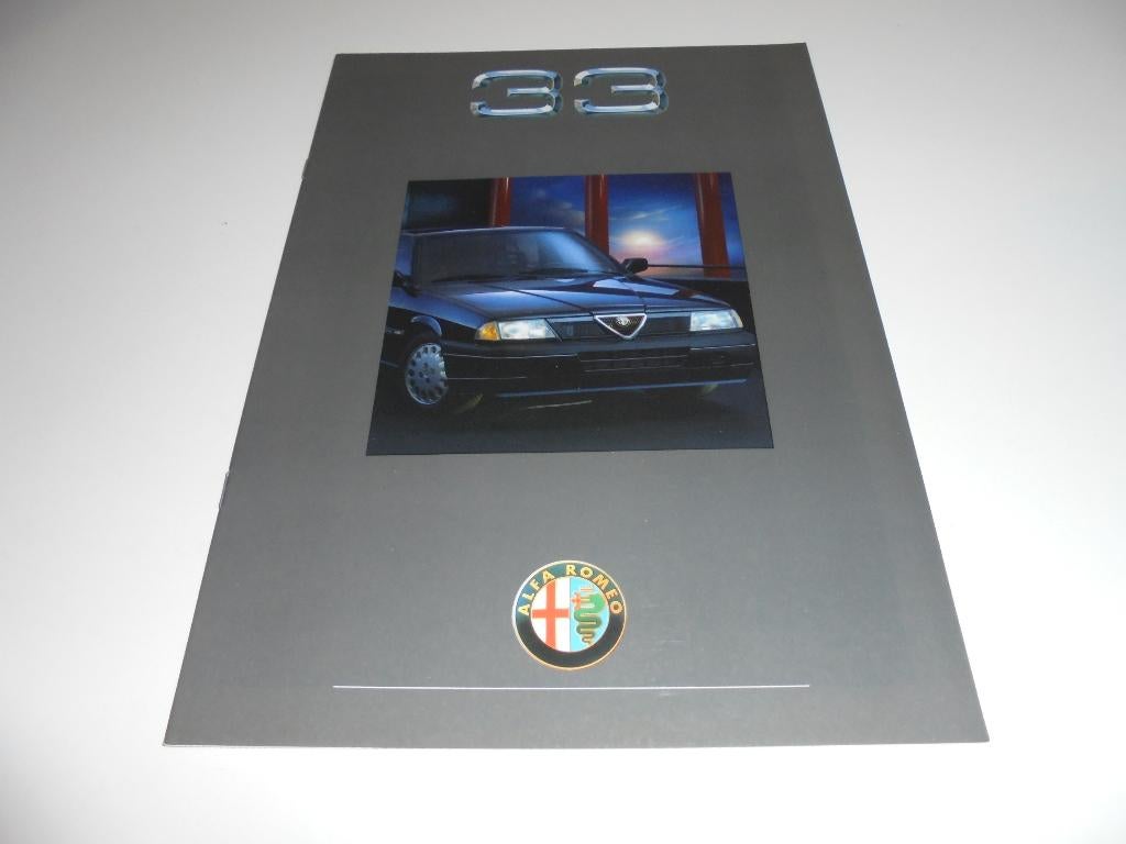 brochure Alfa 33 modellen 1990, Ophalen of Verzenden, Nieuw, Alfa Romeo