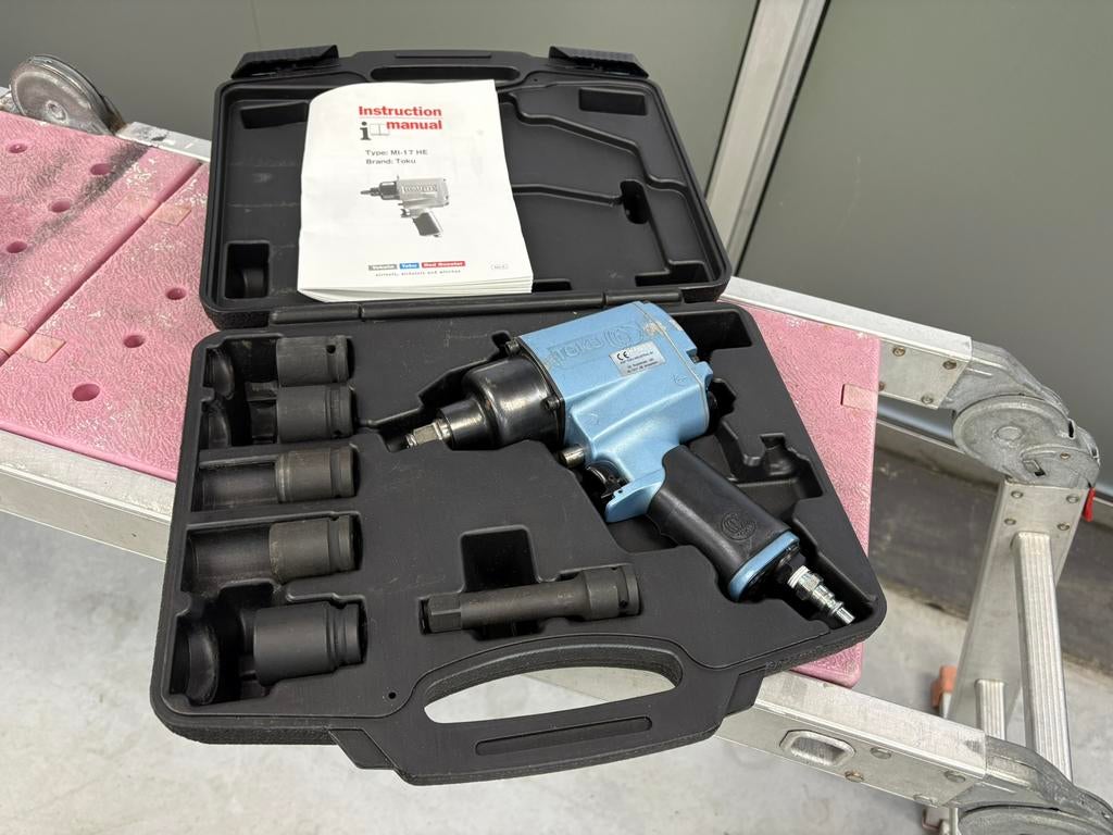 TOKU MI-17HE Slagmoersleutel Set – Professionele kwaliteit, Ophalen of Verzenden, Zo goed als nieuw