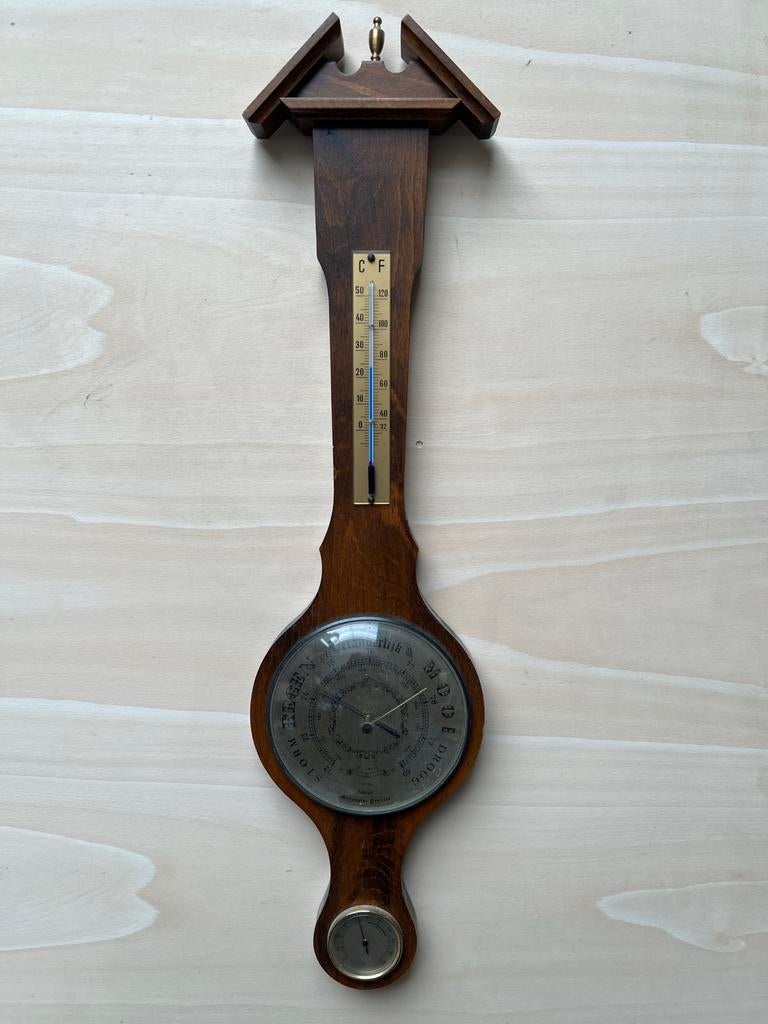 Vintage Weerstation met Barometer, Thermometer en Hygrometer, Verzenden, Gebruikt, Weerstation