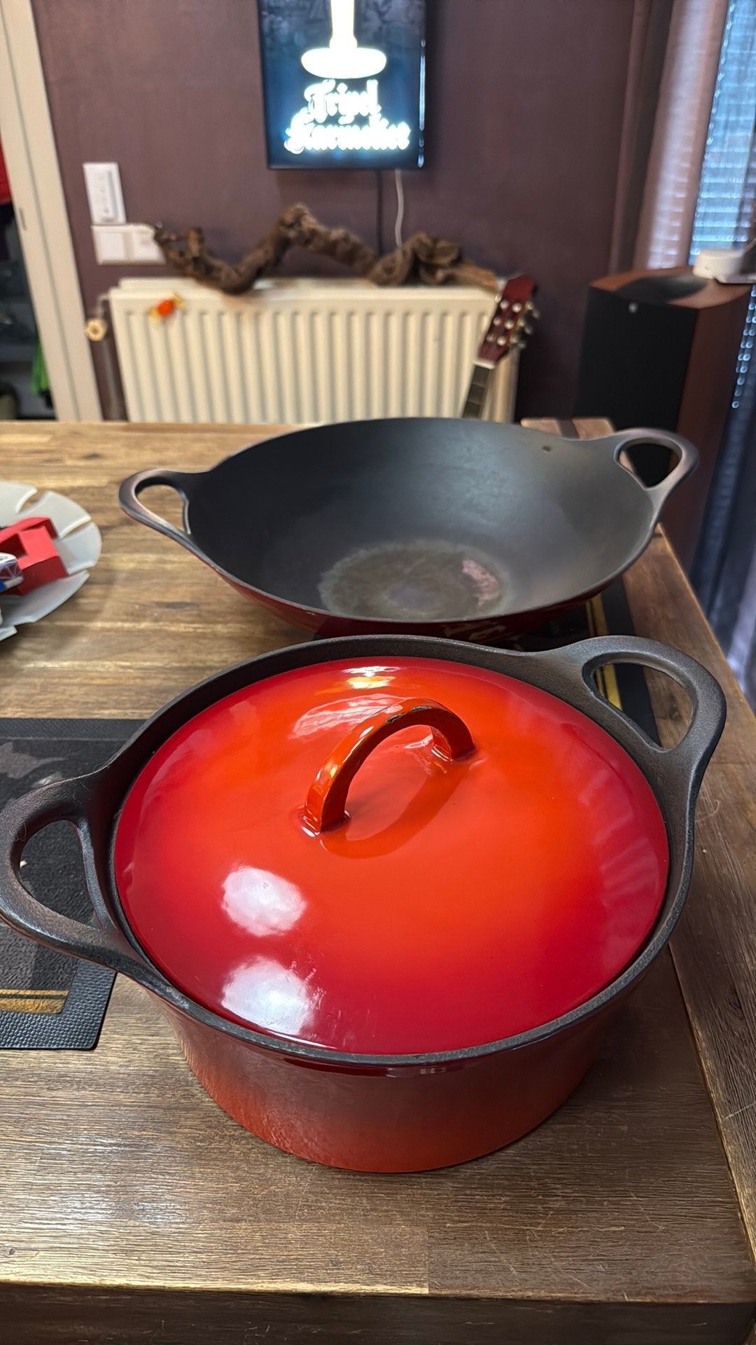 Hackman gietijzeren stoofpan en wok, Huis en Inrichting, Ophalen, Gebruikt, Overige merken, Braadpan