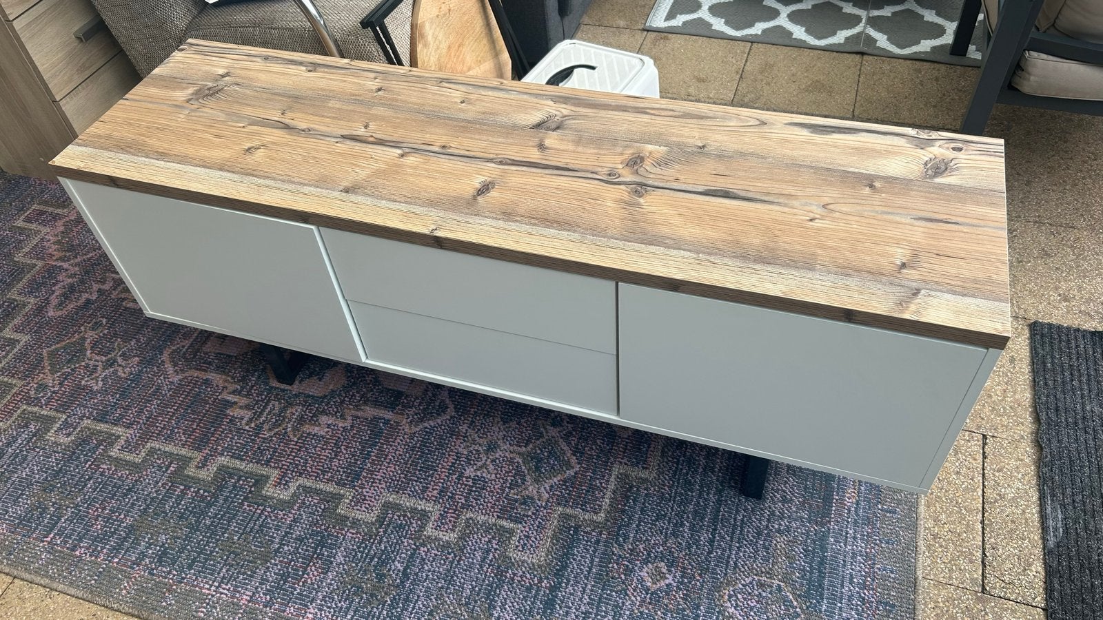 tv meubel, Ophalen, 100 tot 150 cm, Zo goed als nieuw, Overige houtsoorten