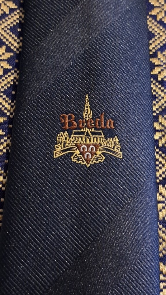 Breda 3 Hoefijzers Bier stropdas blauw, Ophalen of Verzenden, Nieuw, Kleding, Overige merken