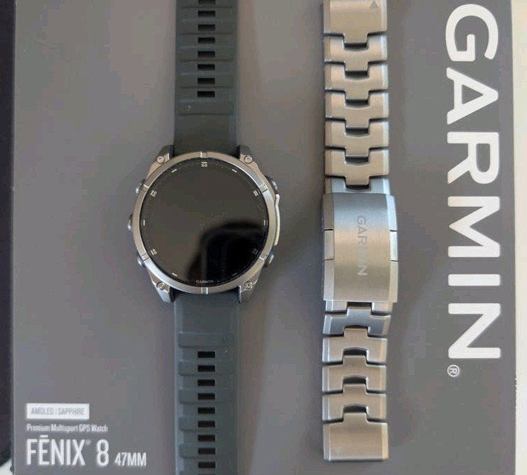 Garmin Fenix 8 47mm AMOLED Sapphire GPS Smartwatch, Garmin, Ophalen of Verzenden, Zo goed als nieuw, Waterdicht