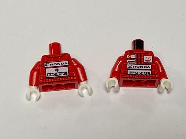 Partij Lego 2x nieuwe romp met rood racerspak, Ophalen of Verzenden, Nieuw, Losse stenen, Lego