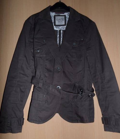 Nette donkerbruine trenchcoat van Esprit maat 38, Maat 38/40 (M), Bruin, Ophalen of Verzenden, Zo goed als nieuw