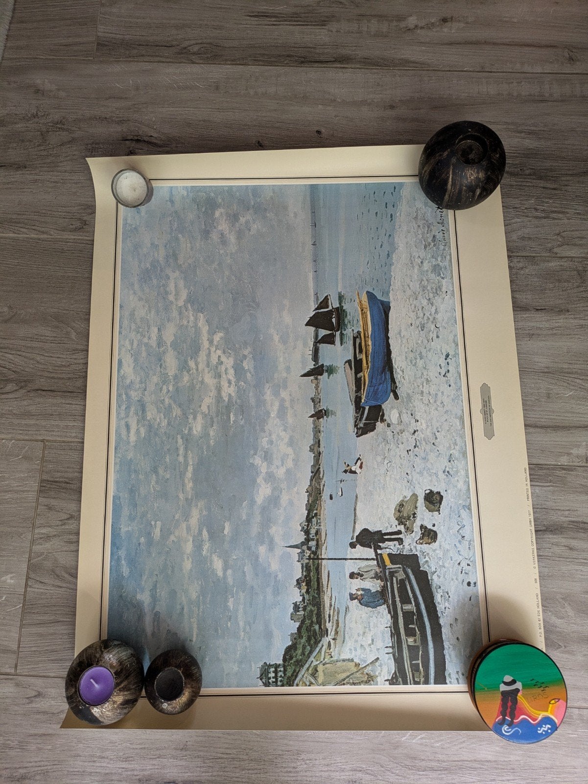 Monet's Strand bij Sainte-Adresse - Klassieke Print, Antiek en Kunst, Maritiem / water, Impressionistisch, Ophalen of Verzenden
