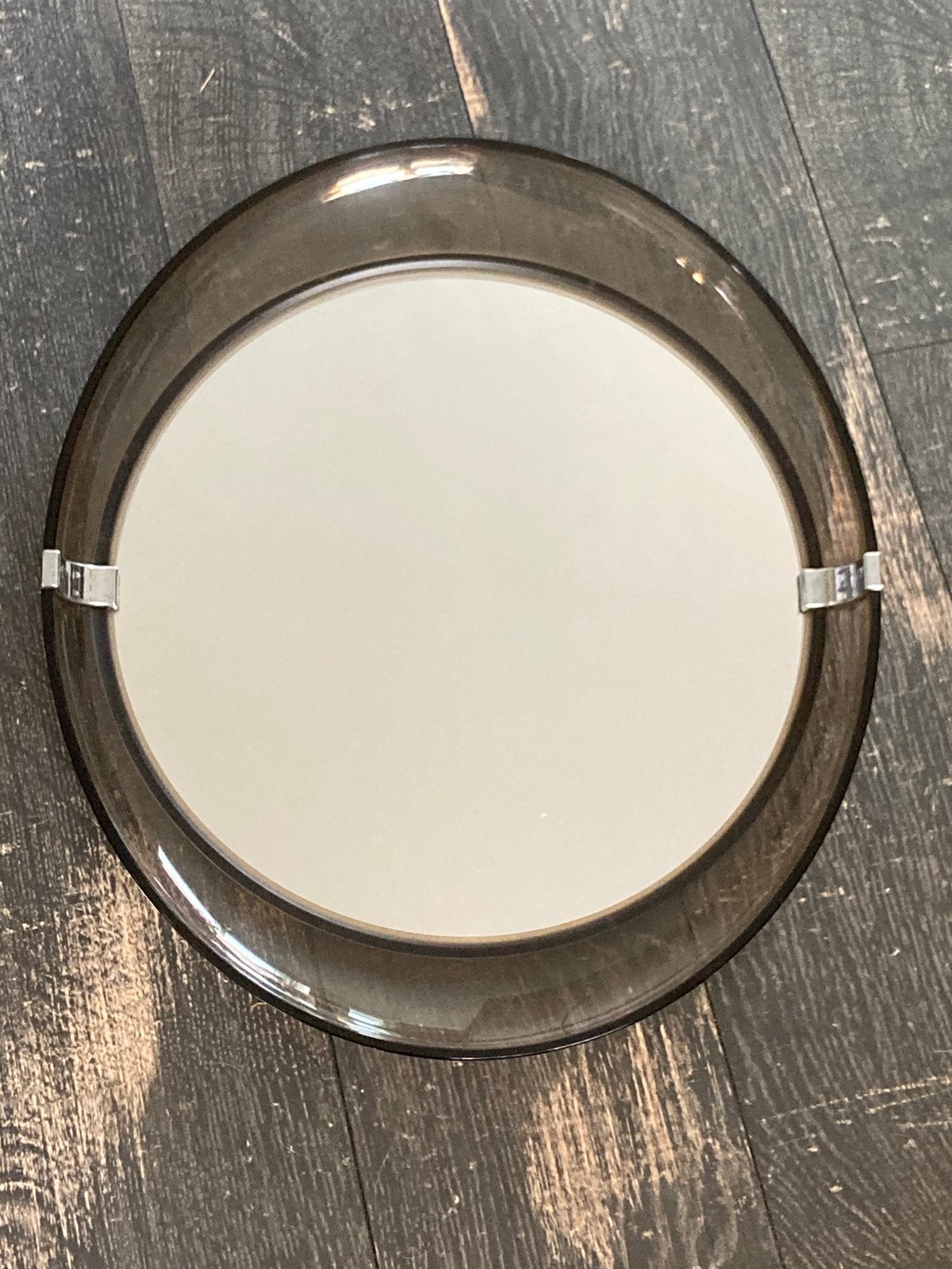 Vintage Allibert spiegel, Space Age (171024c), Minder dan 50 cm, Gebruikt, Rond, Ophalen of Verzenden