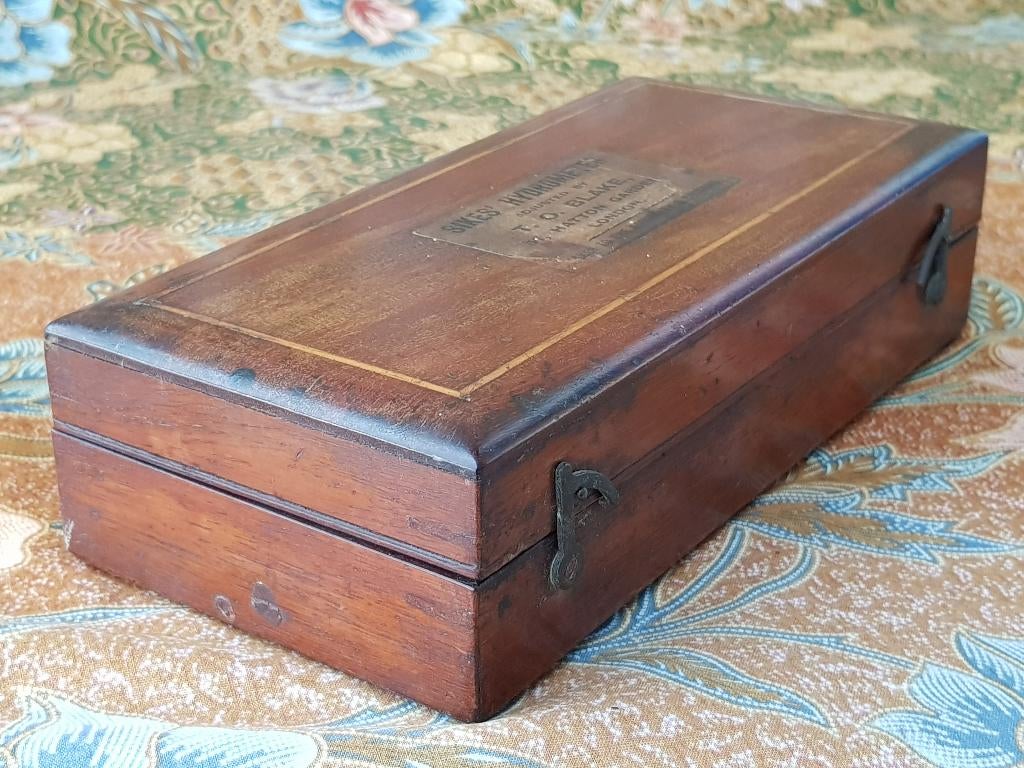 Mooie antieke Sikes London hydrometer uit Engeland in kistje, Ophalen of Verzenden