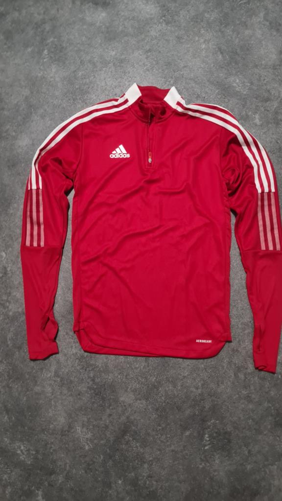 Adidas voetbal vest rood, Maat XS of kleiner, Ophalen of Verzenden, Zo goed als nieuw, Trainingspak