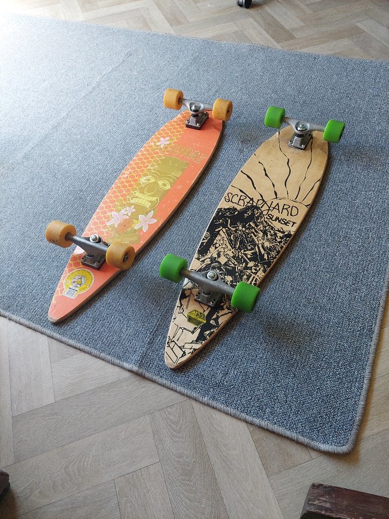 black dragon longboard 36" pintail 2x, Ophalen, Gebruikt, Skateboard, Longboard