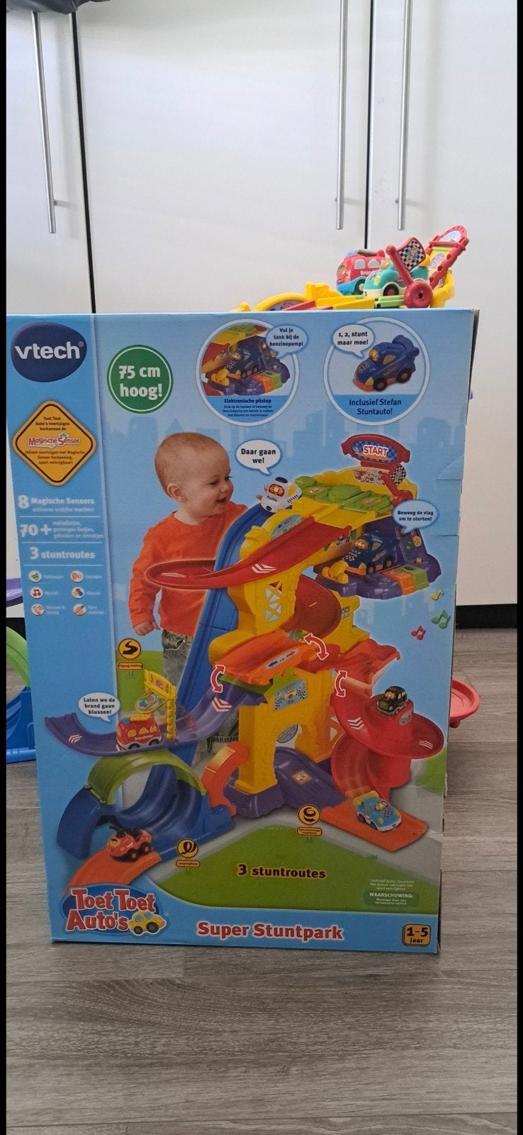VTech Toet Toet Auto's Super Stuntpark Racebaan, Racebaan, Zo goed als nieuw, Ophalen, Overige merken