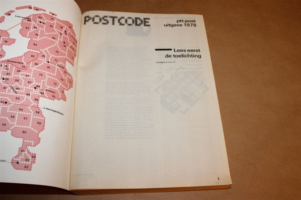 Postcode 1978 — 1e Nederlandse Postcodeboek Als Nieuw, Ophalen of Verzenden, Zo goed als nieuw