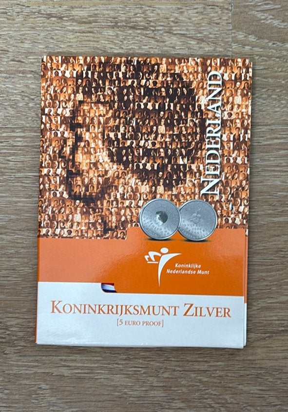 Koninkrijksmunt zilver proof 5 euro, Postzegels en Munten, Munten | Nederland, Ophalen of Verzenden, Koningin Beatrix, Euro's