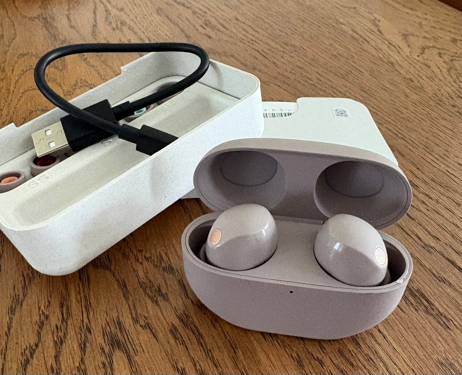 Sony earbuds WF-1000XM5 misty grey pink, Audio, Tv en Foto, Koptelefoons, Ophalen of Verzenden, Zo goed als nieuw, Sony