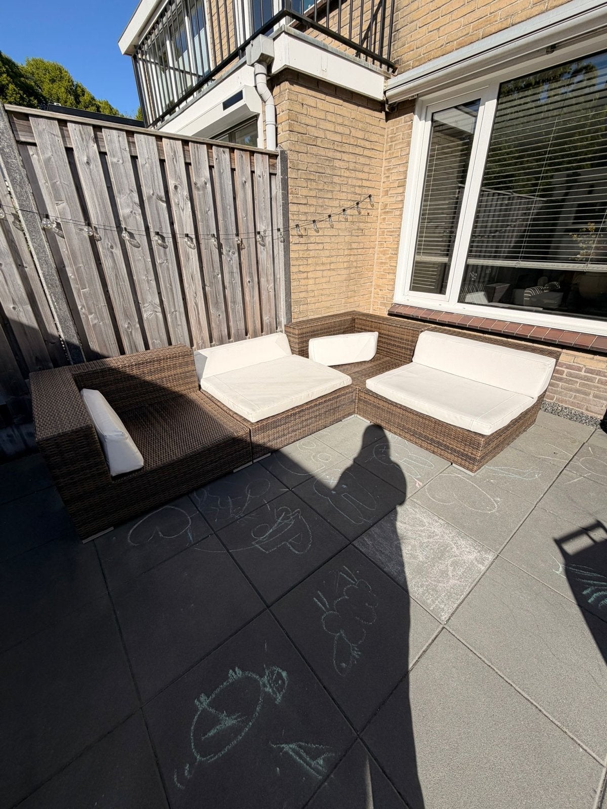 Loungebank, Ophalen, Zo goed als nieuw, Kunststof, Loungeset