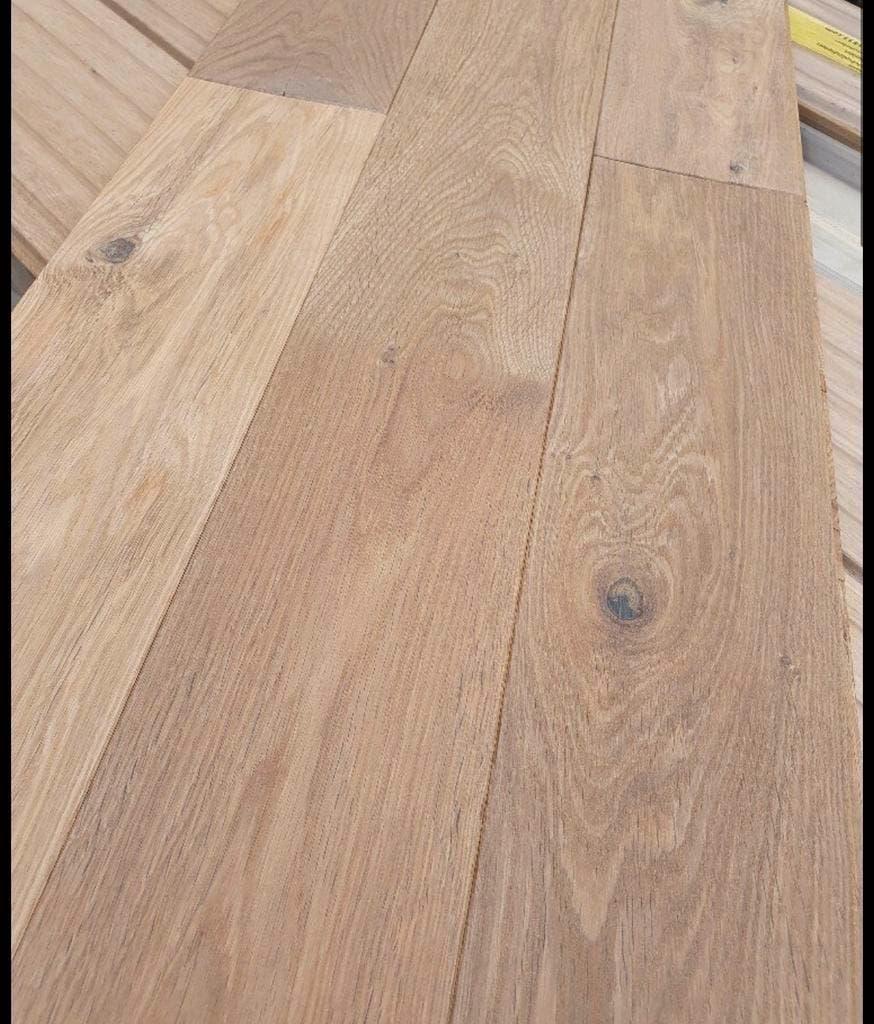 49,02 M2 EIKEN MULTITOP 12 CM BREED GEROOKT WIT GEOLIED, Ophalen of Verzenden, Nieuw