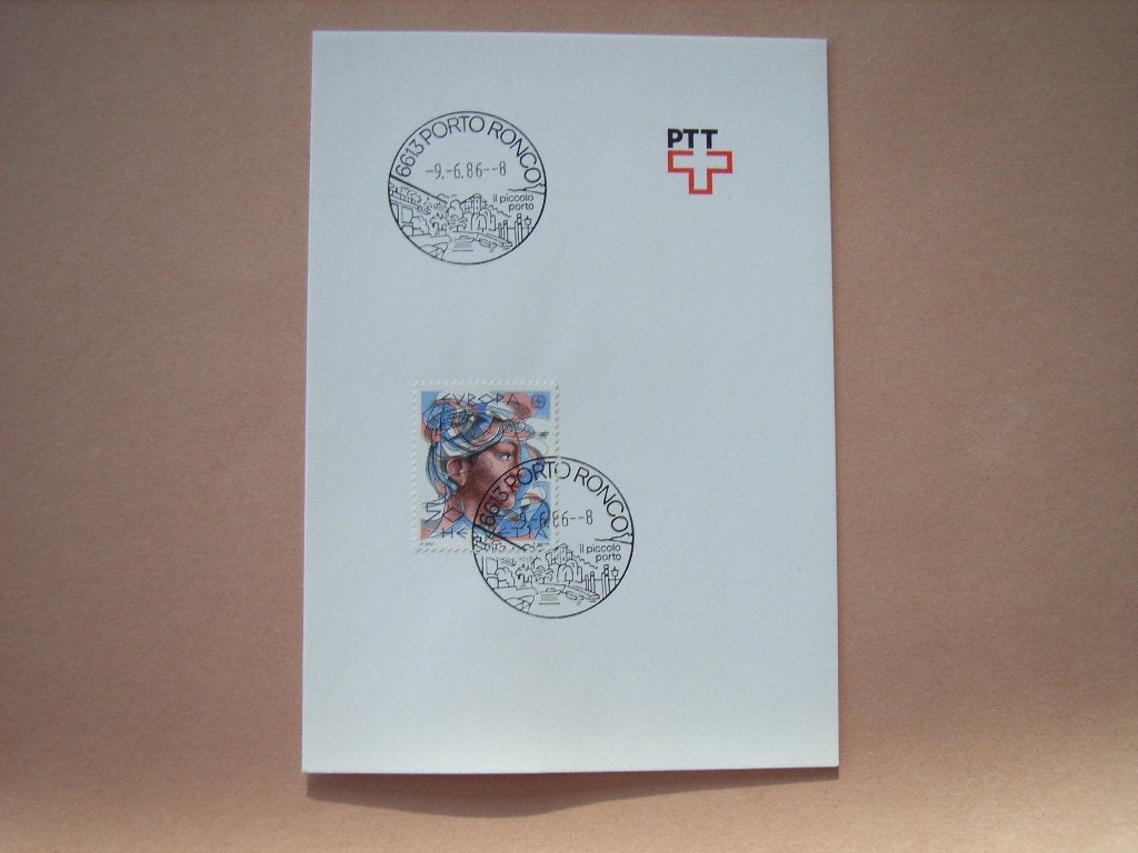 BM  Zwitserland Carnet 1315 Afstemp Porto Ronco, Ophalen of Verzenden, Envelop