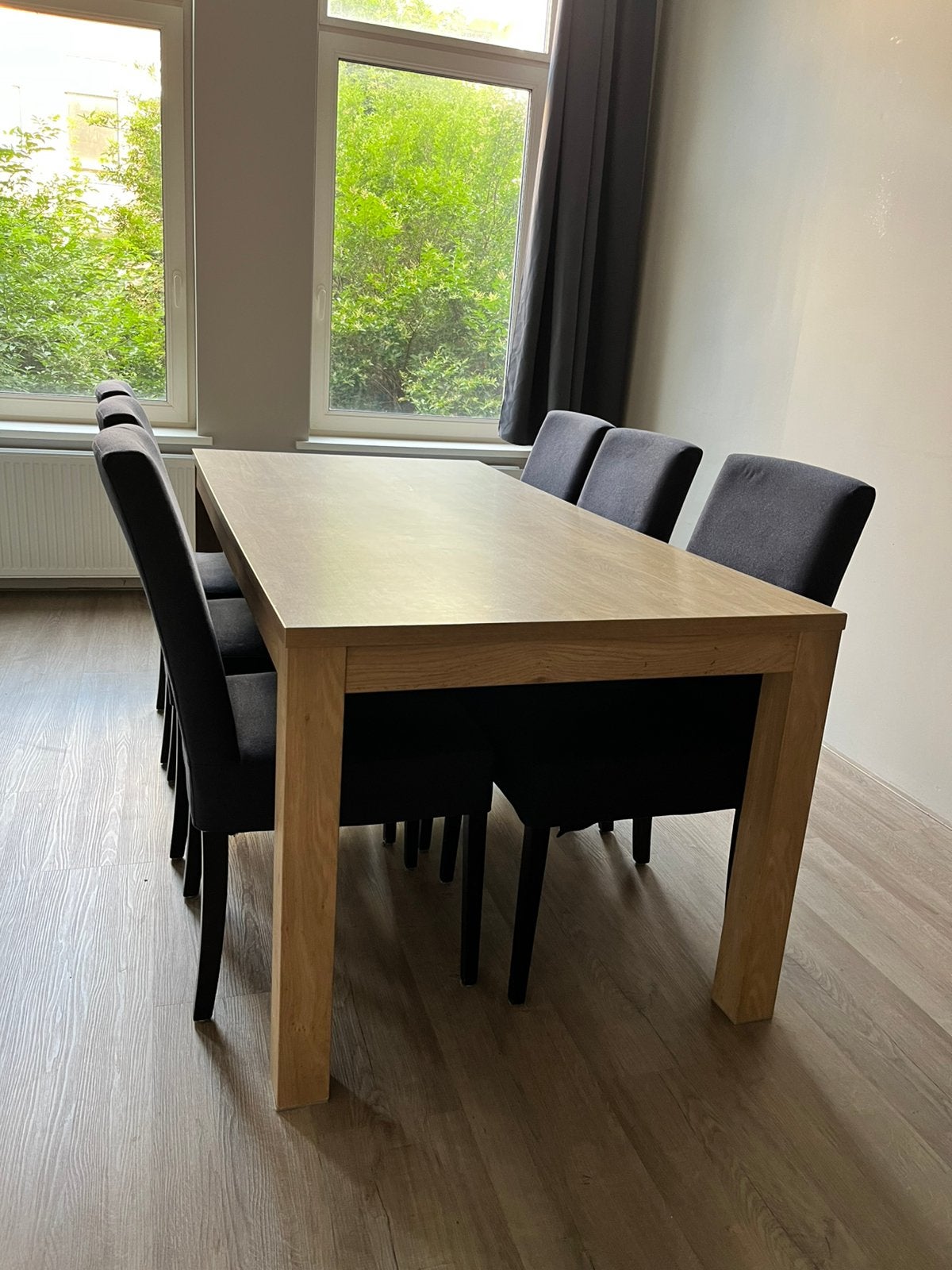 Dining table + 6 chairs, Ophalen, Gebruikt, 4 tot 6 stoelen