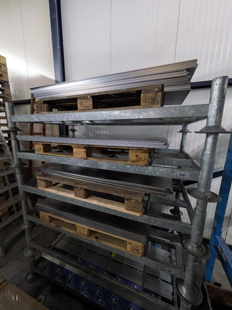 Nieuwe platen staal DC01 1,5mm - 2500Kg/205m3 totaal, Doe-het-zelf en Verbouw, Metalen, Ophalen, Nieuw, IJzer