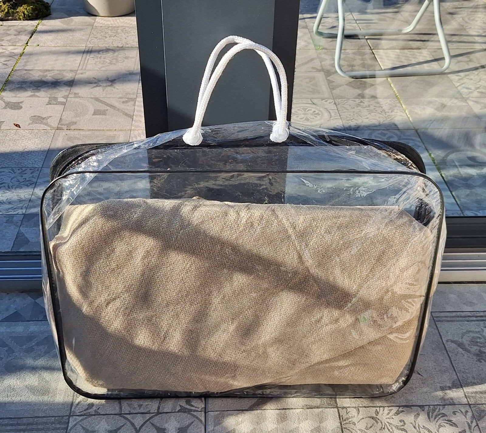 Schaduwdoek Driehoek 3x3x3m Beige - Nieuw, Ophalen of Verzenden, Nieuw