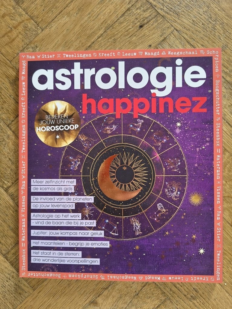 Happinez Astrologie guide z.g.a.n., Ophalen of Verzenden, Zo goed als nieuw, Lichaam en Geest