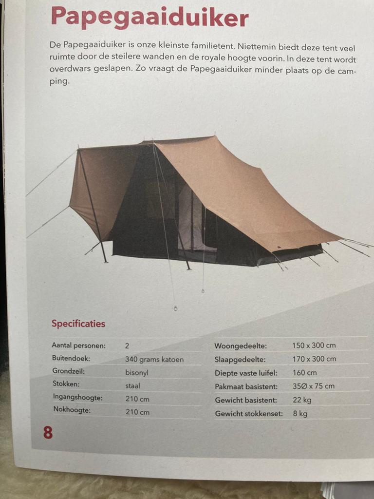De waard tent type papegaaiduiker, Ophalen of Verzenden, Zo goed als nieuw, Tot en met 2