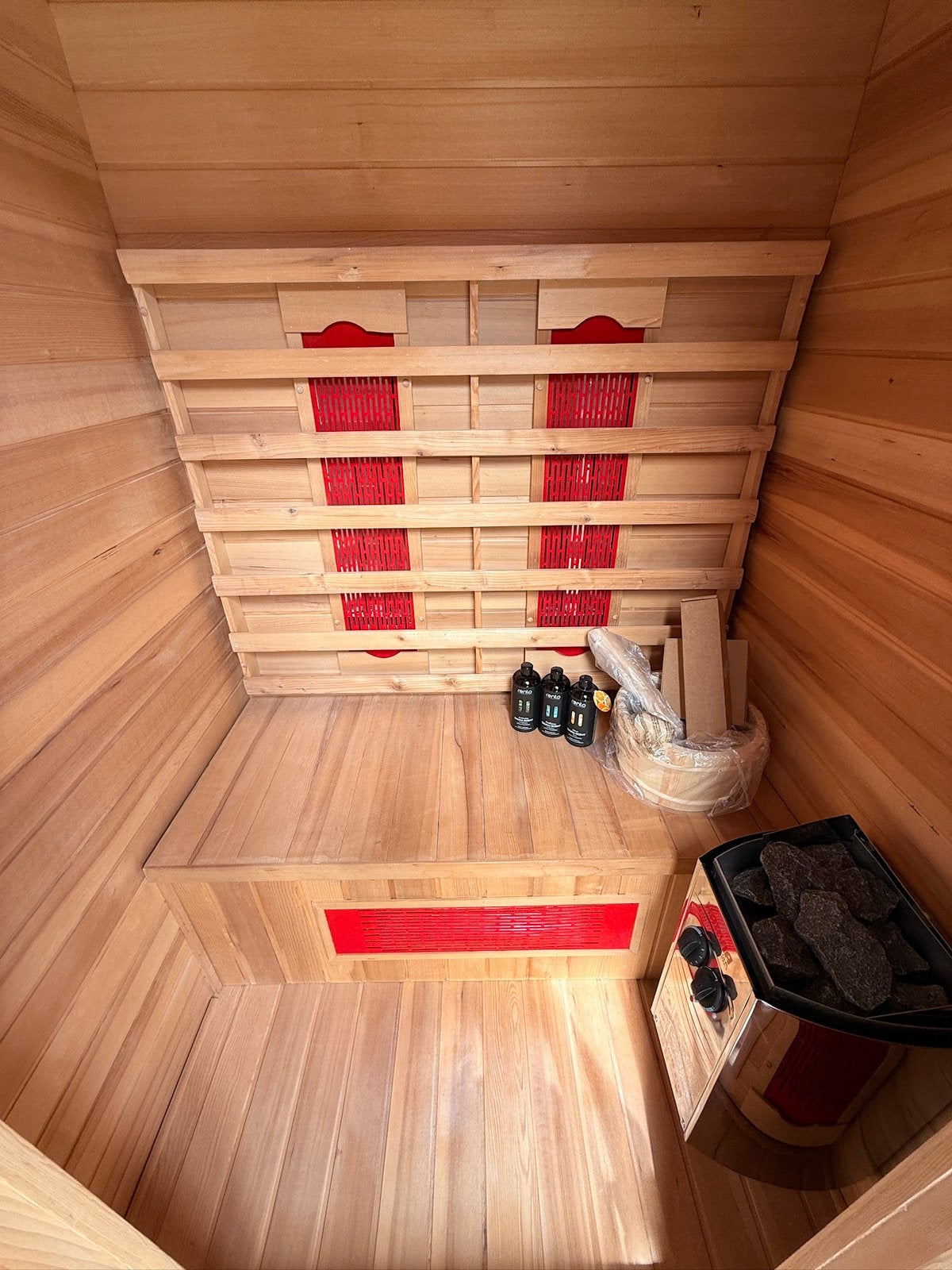 Combi Sauna - Infrarood en Fins - 230V | GRATIS LEVERING, Ophalen of Verzenden, Zo goed als nieuw, Infrarood, Complete sauna