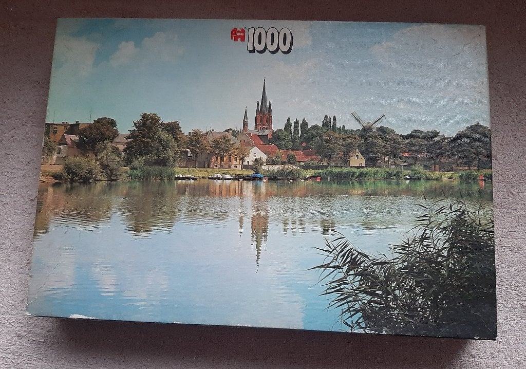 Legpuzzel Stad Werder (Havel, Duitsland)(Jumbo puzzel), Ophalen of Verzenden, 500 t/m 1500 stukjes, Gebruikt, Legpuzzel