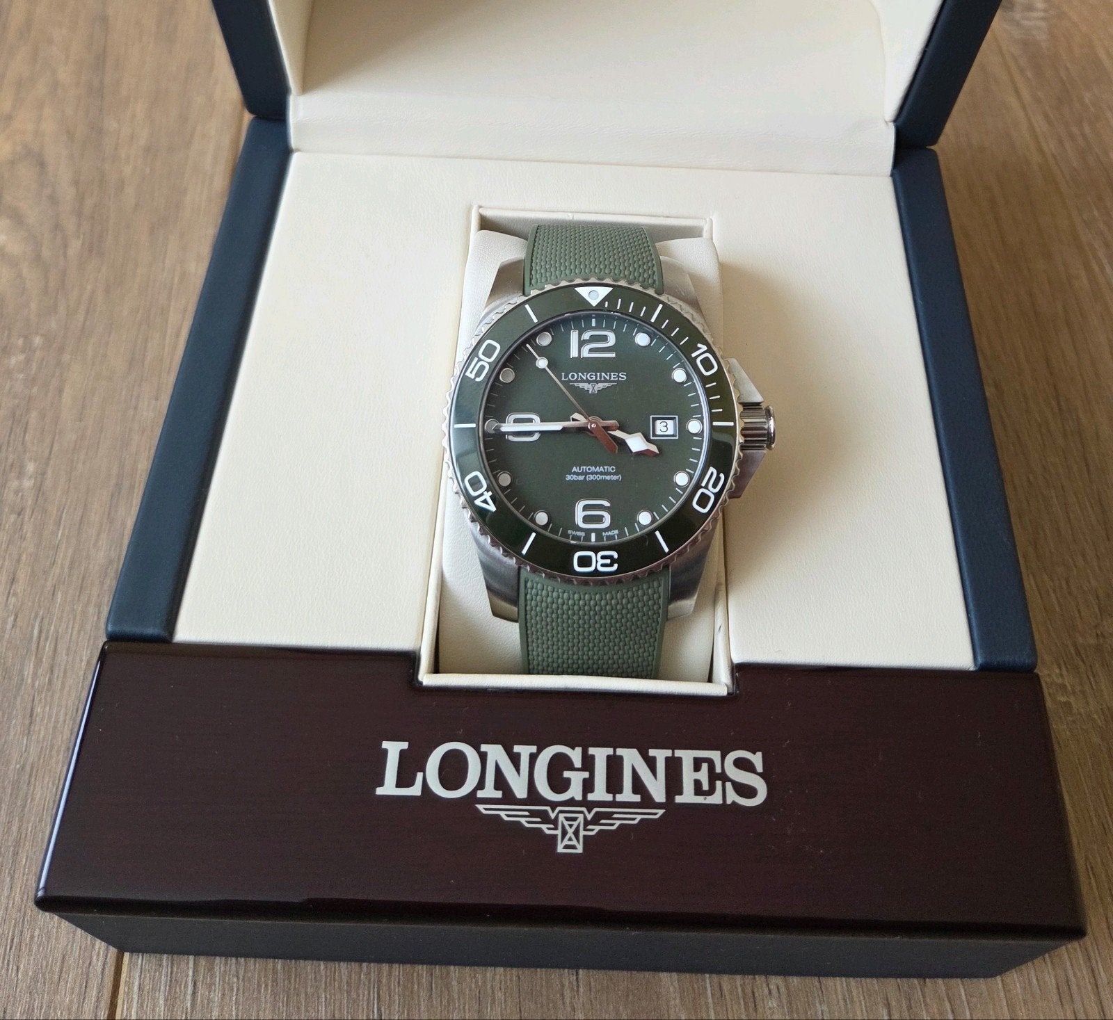 Longines Hydroconquest Automaat – Full Set (Doos & Papieren), Ophalen of Verzenden, Zo goed als nieuw, Staal, Overige merken