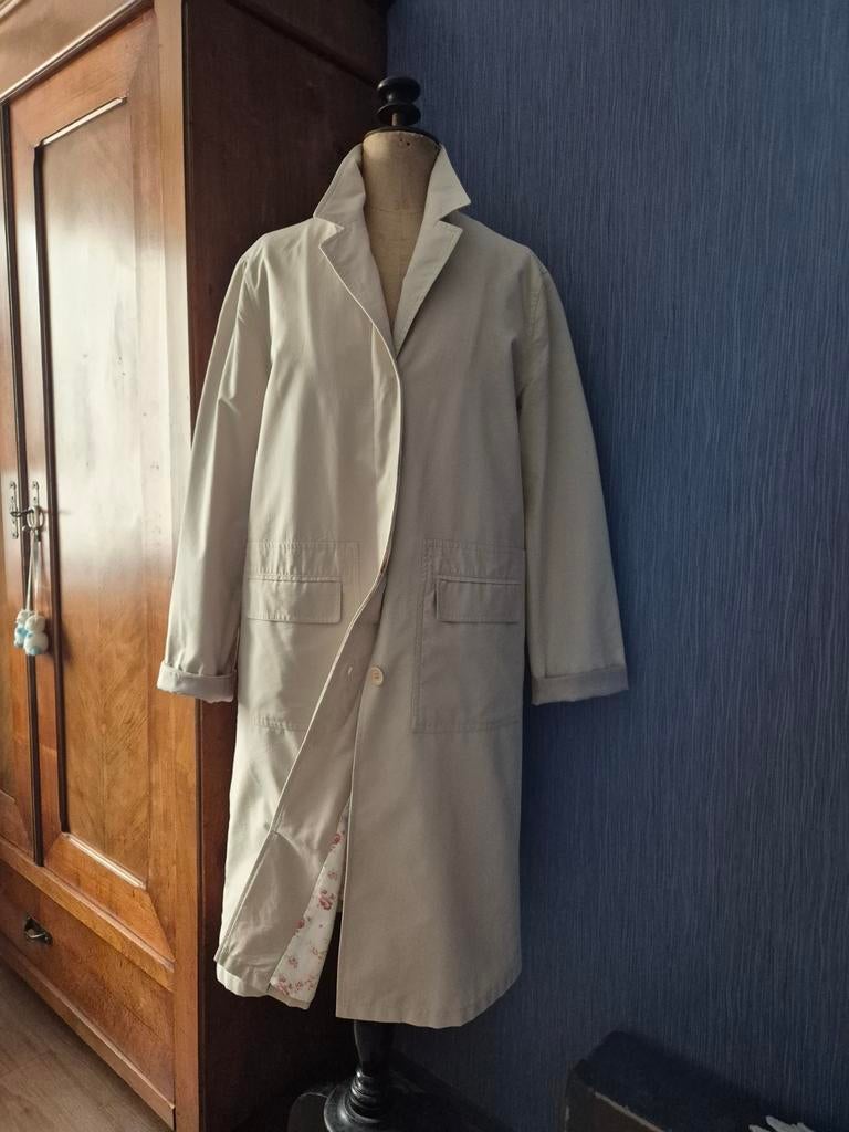 Laura Ashley zomerjas met afknoopbare capuchon. Maat 38., Ophalen of Verzenden, Zo goed als nieuw, Maat 38/40 (M), Beige